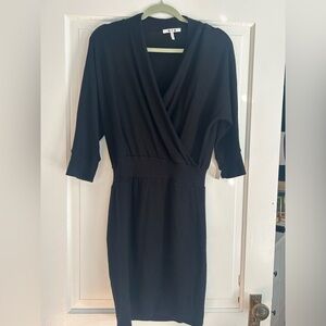 Three Dots Black Long Sleeve Soft Knit Dress